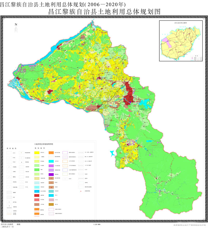 昌江县土地利用总体规划图2006-2020